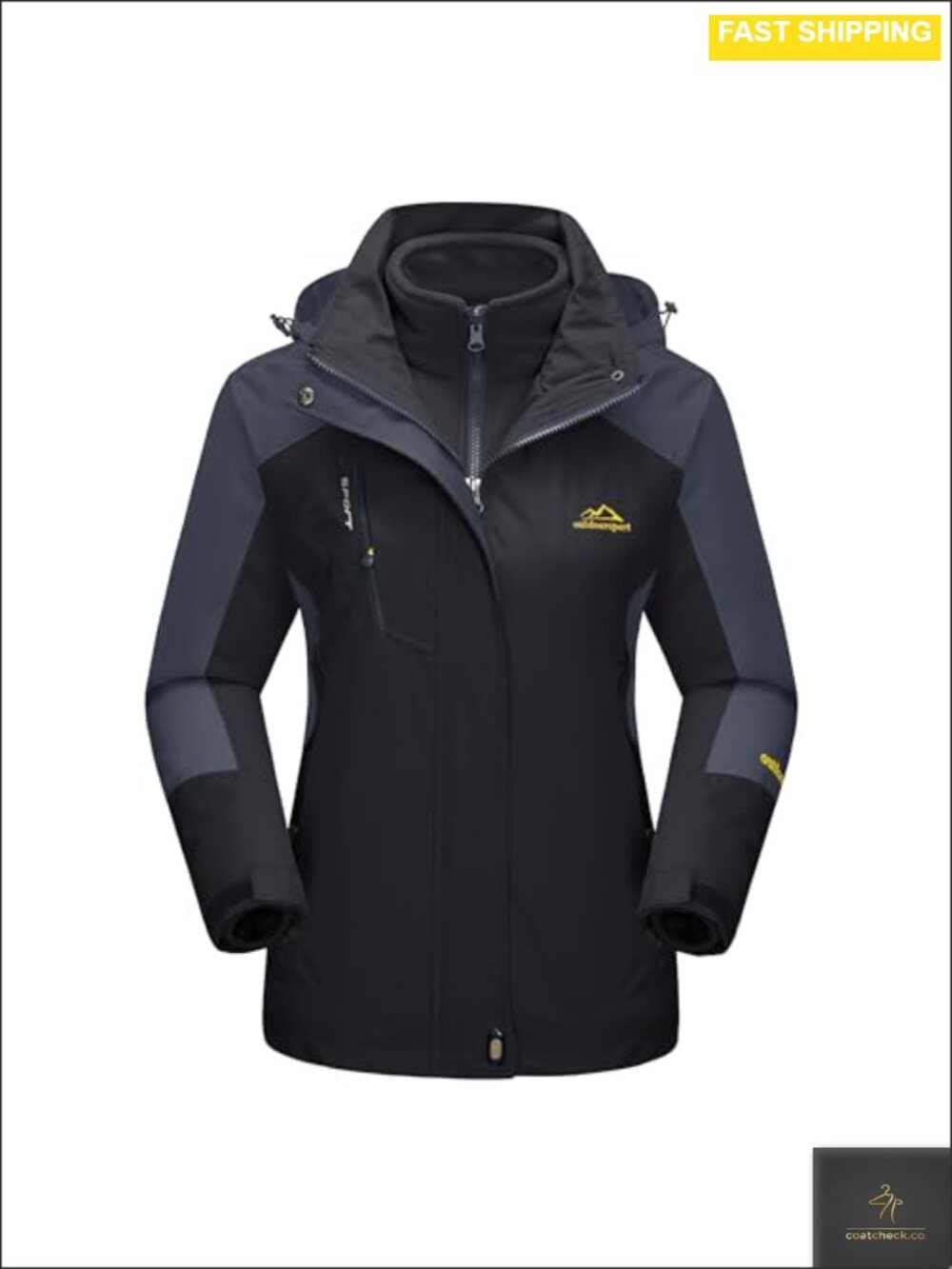 Women's 3-in-1 Ski Jacket Waterproof Fleece Lined Winter Coat